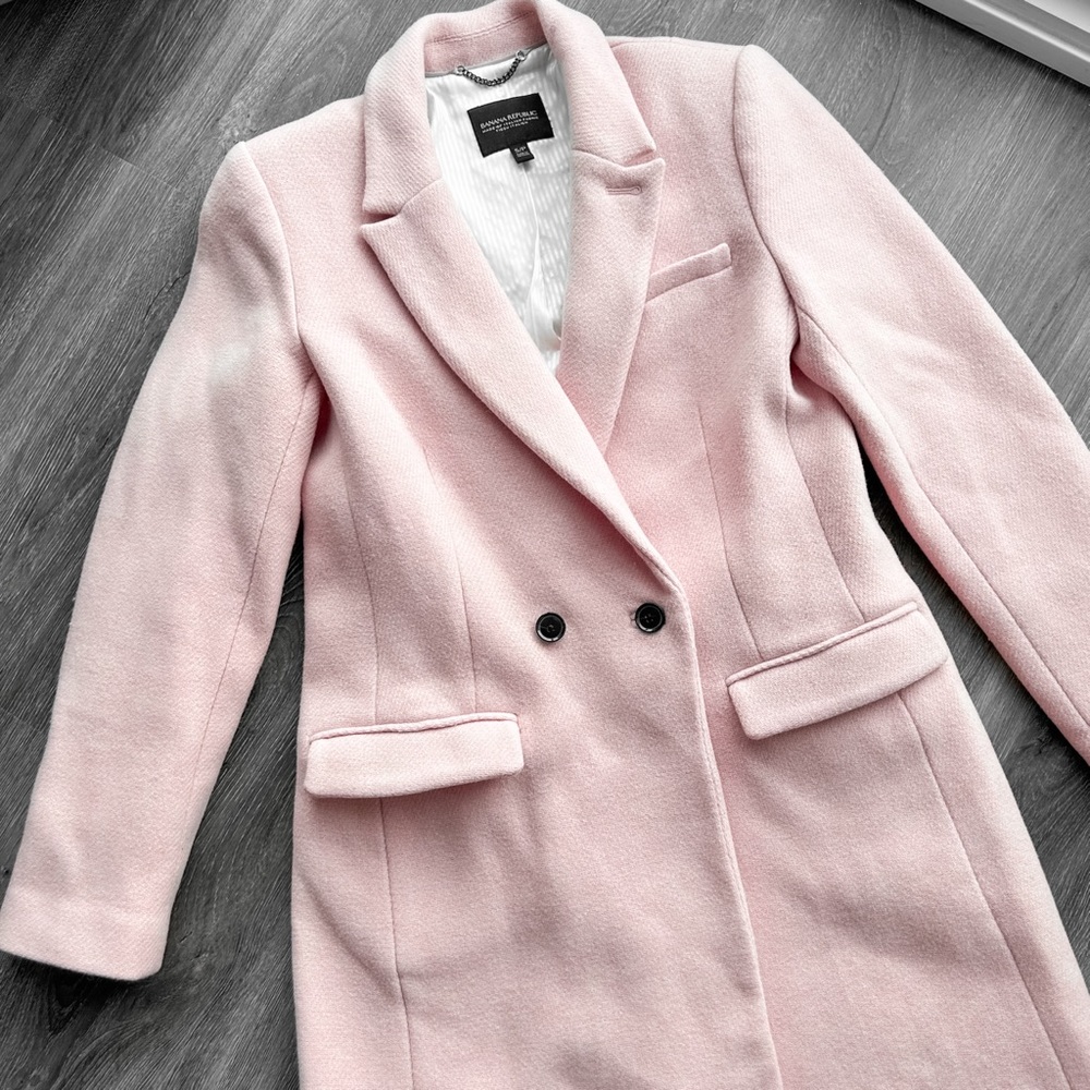 Banana Republic light pink wool coat - Picture 4 of 12